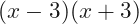 (x-3)(x+3)